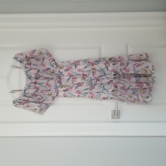 Romeo + Juliet Couture White Floral Off Shoulder Ruffle Midi Dress Size S Summer - Picture 1 of 11